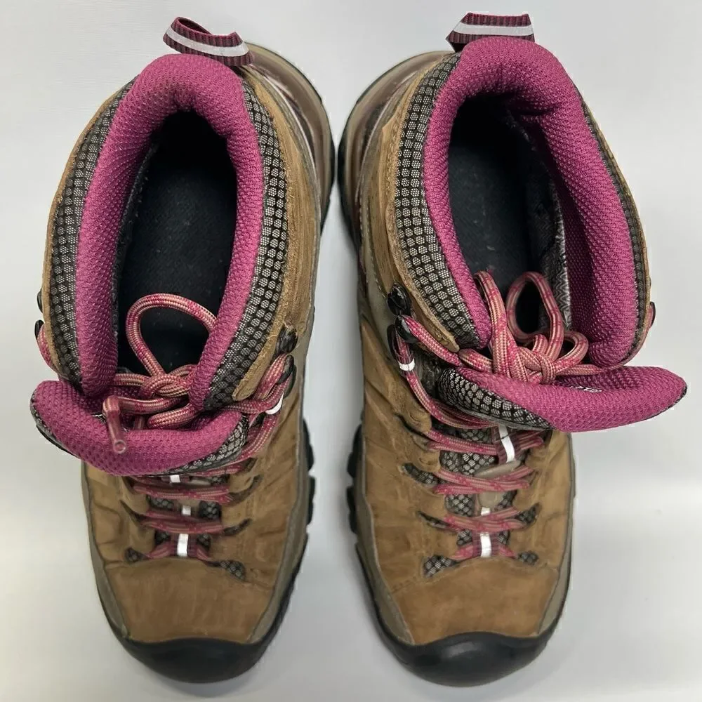 KEEN Womens Targhee III Mid‎ Waterproof Hiking Boots in Weiss/Boysenberry 7.5